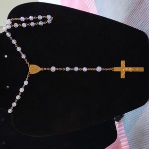 Vintage Clear Beaded Rosar Beads